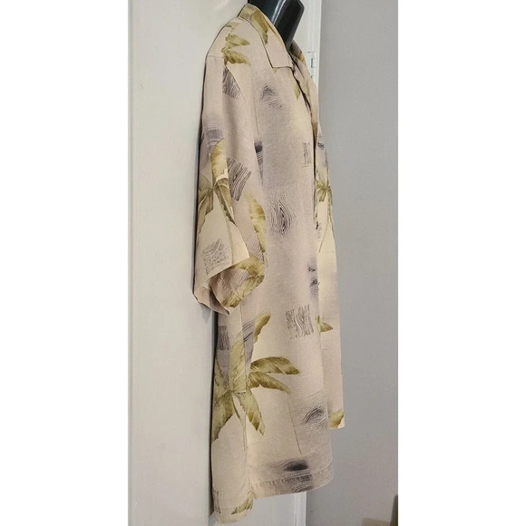 MEN'S VINTAGE TOMMY BAHAMA SILK JAQUARD SHIRT PALM TREES SZ MED - Picture 3 of 8